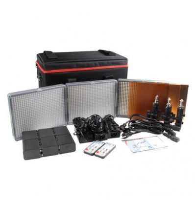 Aputure Amaran 672 Kit, 3-Leuchten - LED-Video-set - CRI95+ Batterie und 220volt, m-Tasche, Fernbedienung, knækled, Ladegerät+ Aputure Amaran 672 Kit, 3-Leuchten - LED-Video-set - CRI95+ Batterie und 220volt, m-Tasche, Fernbedienung, knækled, Ladegerät+