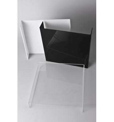 SCHWARZ - Kleine Kristall-Foto-Tisch/Hintergrund, 24x24 cm 0